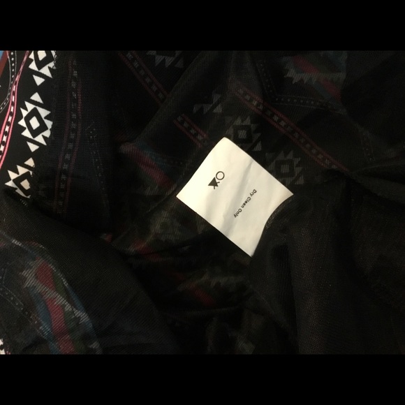 Lush Aztec Crisscross Back Mini A-Line Dress - Picture 5 of 5